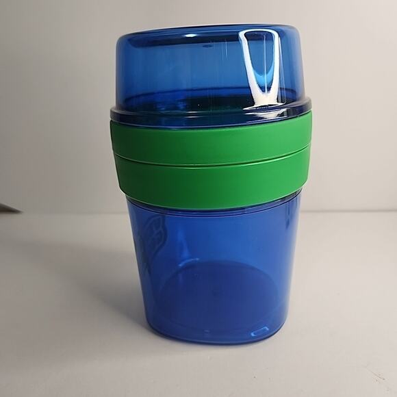 Tabitha Brown Travel Snack Cup With Utensils New Blue - Picture 5 of 8